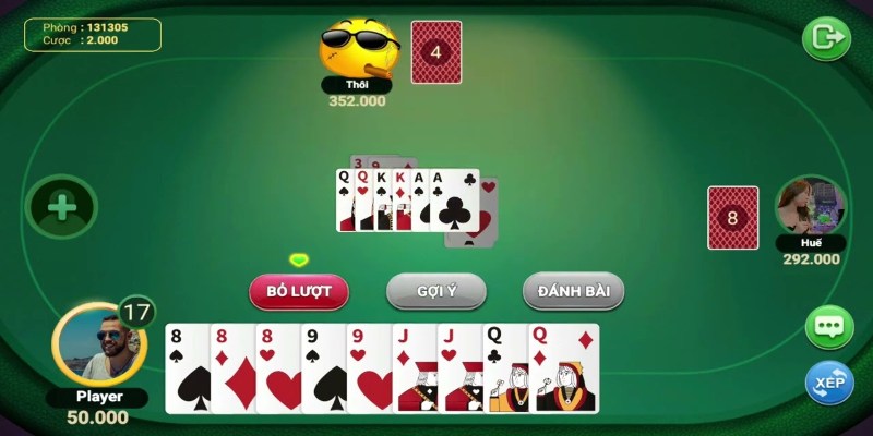 Bài tiến lên có quy luật vận hành chặt chẽ